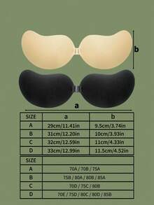1/2pcs Women's Invisible Seamless Adhesive Bra: Silicone Breast Pads For Women, Suitable For Bikini, Backless Dress And Wedding Dress. Used To Cover Small Breasts And Enhance Large Breasts. Invisible Mango Cup Shape Breast Pads - Multicolor - View 6