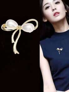 2 件女士衬衫领蝴蝶结胸针，防强光照射万圣节夏季、学校秋季、秋季、万圣节 - 彩色 - 查看 3