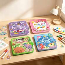 Portable Children's Drawing Board Set, Reusable Watercolor Sketch Board With 1 Watercolor Marker, Foldable Educational Writing Board, Suitable For Children's Home, Travel, Party DIY Creative Activity Board - Multicolor - View 4
