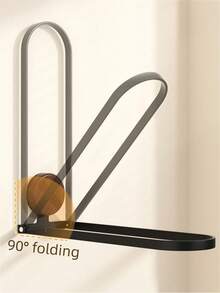 1 pieza Toallero de madera de nogal para baño, barra de toallas plegable sin taladro montada en la pared, accesorios de baño, accesorios de cocina - Multicolor - Ver 6