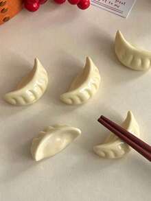 Ceramic Chopstick Holder, Cute Creative Knife & Fork Stand, Dumpling Shaped Ceramic Chopstick Rest Spoon Holder, Home Dining Table Desktop Chopstick Holder, Chopstick Pillow, Chopstick Rest - View 7
