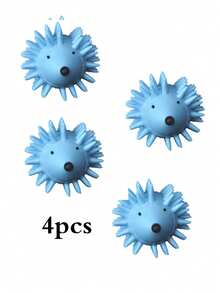 1/4pcs Reusable Hedgehog Laundry Balls, Reusable Fabric De-Linting Balls, Silicone Hedgehog Anti-Pilling, Anti-Wrinkle Plastic Washing Machine Dryer Accessories - Standard Model - View 15