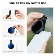 52mm Phone ND Filter ND2 To ND400 Clip-On Variable Neutral Density Filter For Phone Mobile Smart Phone Camera - View 5
