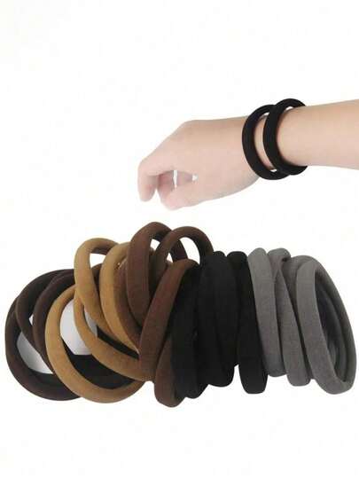 20/200 Pcs 5.3cm Ikat Rambut Elastis Sederhana Ukuran Besar, Aksesori Rambut Serbaguna untuk Wanita dan Anak Perempuan untuk Penataan Rambut Sehari-hari