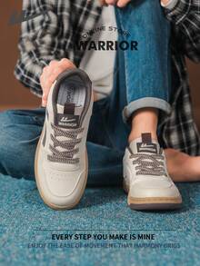 Warrior Men's Board ShoesSpring And SummerComfortable Modest Style Casual Yet Sleek Sneakers Applicable Throughout The Year Wear-Resisting All-Day Wear Training Sneakers Running Shoes - Dark Rice/brown - View 2