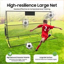 Foldable Football Training Net Rebounder Net Soccer Goal Kickback Target Train - Default - View 4