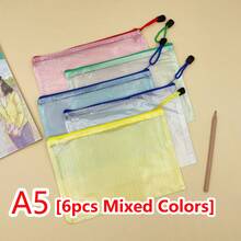 6/24pcs Colorful Waterproof Zipper Storage Bags A4/A5/A6, Multi-Purpose Stationery Office Supplies Board Game Cosmetics Storage Bags, Suitable For Travel, School, Office Supplies, Back To School Supplies, School Essentials, Meeting Documents Invoice Storage, Perfect For Back To School, Mother's Day, Father's Day, Teacher's Day, Nurse's Day Gifts - Multicolor - View 13