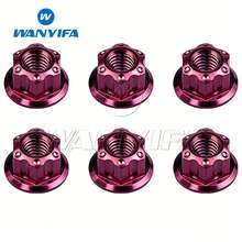 Wanyifa 6Pcs Titanium Alloy M6/M8/M10/M12/M14/M16 Fancy Nuts Motorcycle Upgrade Replacement Accessories - A - View 20