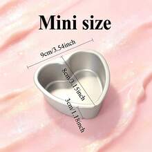 2/3pcs 3/4/5/6/8/10 Inch Heart-Shaped Aluminum Cake Molds, Anodized, Suitable For Chiffon Cake, Pudding, Ideal For Valentine's Day Baking, Fixed Bottom, Party Use, Kitchen Baking Tools - Silver - View 12