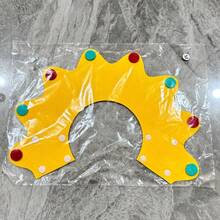 1pc Yellow Crown Polka Dot Pet Recovery Elizabeth Collar, Adjustable Non-Irritating Felt Cat Neck Collar, Anti-Scratch Anti-Bite, Suitable For Pet Grooming And Birthday Party Decoration - Multicolor - View 11