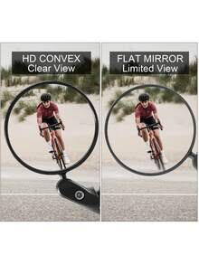 2pcs Bar End Bicycle Mirrors For Handlebars Adjustable Cycling Lightweight Rear View Mirrors For Mountain Road Bikes - Black - View 6