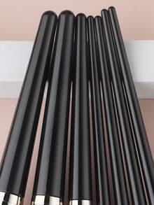 ronshadow Conjunto de 16 Pincéis de Maquiagem Preto & Prata, Pincel de Pó Redondo Grande, Base, Blush, Iluminador em Leque, Pincéis de Sombra Multitamanho, Corretivo, Pincéis de Sobrancelha, Cerdas Macias Amigáveis à Pele, Kit Completo de Ferramentas de Maquiagem de Base & Cor para Iniciantes, Uso Diário e Encontros - Preto - Visão 4