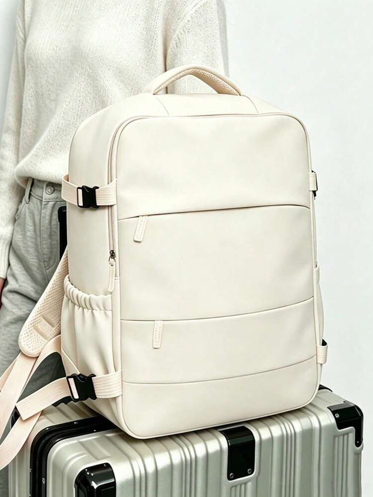 Women's Backpack, Women's Large Capacity Travel Backpack, Commuting And School Backpack, Fashion Laptop Bag, Short Business Trip Luggage Bag, Suitable For Ryanair And Wizz Air Travel Backpack - Multicolor - View 3