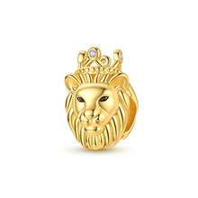 1 pieza Juego de colgantes con múltiples temas chapados en oro de 18K que incluye cruz, huella de pata, corazón, calabaza, carruaje, Buda, león, casa, matrioska, viaje, zapatillas de ballet, estrella, cámara, elefante, árbol de la vida, mariposa, corazón entrelazado, cuentas, adecuado para pulsera de 3mm, collar, fabricación de joyas, cuentas espaciadoras apilables, compatible con pulsera de cadena de serpiente DIY, regalo para mujeres y niñas - Dorado - Ver 16