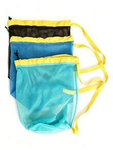 1pc Mesh Beach Bag, Shell Series With Zipper And Adjustable Shoulder Strap, Cute Beach Tote Bag, Suitable For Collecting Shells, Beach Toys And Swimming Gear, Toy Storage Organizer Bag, Cruise Travel Essential, Camping Beach Necessity - A - View 8