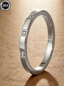 Set Cincin Minimalis Elegan Emas 18K Baru, 3 Buah/Set, Desain Kreatif Modis, Bahan Stainless Steel Tahan Air, Tahan Pudar, Serbaguna, Cocok untuk Pemakaian Sehari-hari, Sempurna untuk Hadiah - Perak - View 9