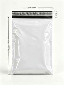 30pcs/100pcs White Plastic Shipping Bags, Waterproof Polyethylene Mailing Bags, Self-Sealing Envelopes For Clothing E-Commerce Packaging - A-White - View 16