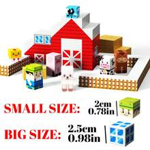 54/108pcs Magnetic Building Blocks Set - Farm Animals & Farmer Theme STEM Learning Toy, DIY Magnetic Cube Blocks, Creative Construction Educational Toy For Kids, Perfect Gift For Christmas, Birthday, Easter - Multicolor - View 3