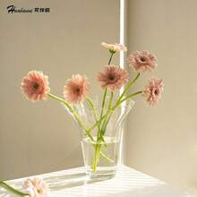 Large Minimalist Transparent Wide-Mouth Glass Vase For Hydroponic Flowers, Home Decor Creative Flower Holder - Large Badminton Shuttlecock | Transparent - View 8