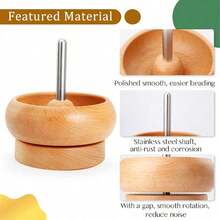 Wooden Bead Spinner Set, Designed For Bead Enthusiasts, Handmade Jewelry Makers, Designers, Suitable For Making Various Bracelets And Necklaces. - New Small Size - View 6