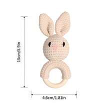 Handmade Crochet Rabbit Rattle, Baby Interactive Crochet Toy, Built-In Bell, 3D Cute, Rich Details, Attract Baby's Attention, Develop Baby's Hearing, Baby Shower Gift, Sleep Soothers, New Mom Gift, Christmas Gift, Easter Gift, Newborn Memorial Gift - Multicolor - View 11