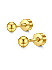 2pcs Elegant Studs Earring For Women Fashion Butterfly Moon Ear Stud Cubic Zirconia 20G Studs Earring Jewelry - Gold - View 14