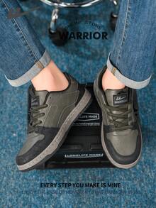 Warrior Men's Board ShoesSpring And SummerComfortable Modest Style Casual Yet Sleek Sneakers Applicable Throughout The Year Wear-Resisting All-Day Wear Training Sneakers Running Shoes - Dark Military Green/black - View 2