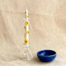 1支20厘米长杆3D雏菊蝴蝶结蜡烛，节日蜡烛，烛光晚餐蜡烛，家居装饰，生日蜡烛，多种颜色可选，适用于宴会、派对、浪漫婚礼、场地装饰 - 彩色 - 查看 9