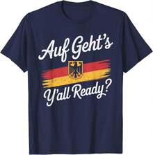 Oktoberfest Drinking German Flag Auf Gehts Unisex T-Shirt - 黑色 - 查看 7