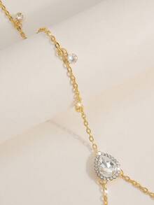1pc Elegant Sexy Raindrop Chain Backless Necklace, Suitable For Women Any Occasion - Star - View 2