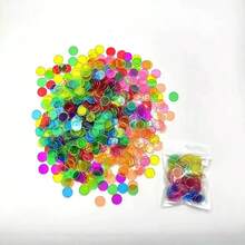 200pcs Bingo Counting Chips, 19mm Bingo Game Tokens, 100pcs Transparent Counting Game Chips, Transparent Plastic Math Markers & Classroom & Mixed Color Bingo Game Chips Bingo Cards - Multicolor - View 7