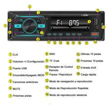 Radio Autoestéreo Reproductor 1din Bluetooth Usb Fm Pantalla 6843 - A - Ver 10