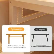Modern Gaming Computer Desk, Simple Style Home Office Writing Table, Study Corner PC Work Desk For Bedroom - Black - View 3