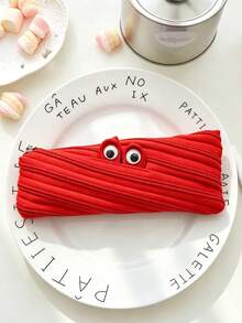 4/1pc Creative Funny Zipper Pencil Case, Student Pencil Pouch, Cute Niche Style, Stationery Storage Box, Little Monster Pencil Case - Multiple Styles - View 20