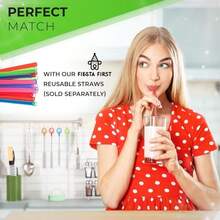 4pcs Heavy Duty Cleaning Brush Set, Extra Long Straw Cleaning Brush, Suitable For Metal And Plastic Reusable Straws, Stiff Bristles, Durable, Cleans Small Gaps, Straws, Cups, Water Bottles, Baby Bottles, Keyboard Gaps, Household Cleaning Tool - Multicolor - View 4