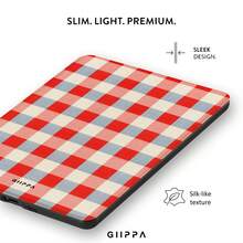 GIIPPA 1pc Colorfule Beige Gingham Checkered Kindle Case With Adjustable Hand Strap, Auto Wake & Sleep PU Leather E-Reader Cover Compatible With Kindle Paperwhite 5/6/7/10/11/12 Gen, Kindle Colorsoft 1st Gen, Basic Kindle 8/10/11 Gen All Kids & Signature Editions, Perfect Christmas Valentine Thanksgiving Halloween Birthday Gift For Book Lovers Girls Traditional Asian Retro Minimalist Aesthetic - Multicolor 5 - View 5