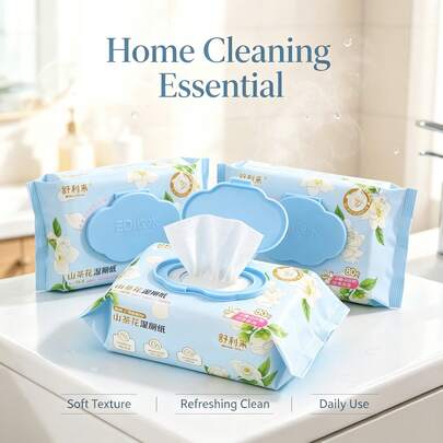 Camellia Wet Toilet Paper, Specialized Wet Wipes For Butt Cleaning. Natural Formula, And Additive-Free.