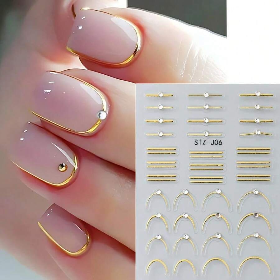Full Wrap Nail Stickers - Apricot - View 1