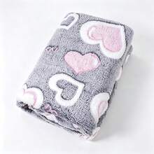 1 pieza Manta para bebé con patrón de corazón, Manta suave para bebé, Manta para bebé para todas las estaciones - Multicolor - Ver 3