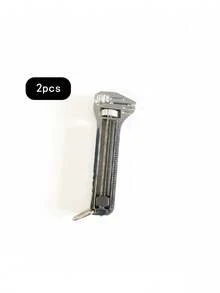 1-2 piezas Llave inglesa multifuncional mini, llave pequeña ajustable, llavero de calibre, herramienta compacta con rompevidrios, abridor de botellas y destornillador - A - Ver 8