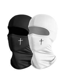 1pc Unisex Solid Color Printed Balaclava Hat Set, Single Hole Full Face Mask, Suitable For Daily Wear And Outdoor Activities - Multicolor - View 14