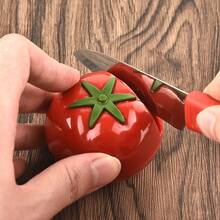 Mini Ceramic Kitchen Knife Sharpener, Cute Tomato & Carrot Shaped Multifunctional Portable Sharpening Tool - Multicolor - View 3