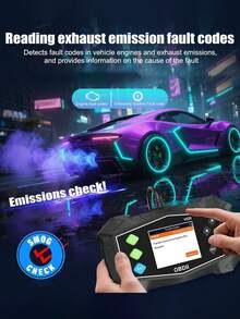 Escáner OBD2 Lector de Códigos de Diagnóstico, Luz del Motor OBD II Automotriz, Probador de Batería, Modo 6, Modo 8 & Preparación I/M, Herramienta de Escaneo OBDII Para Todos los Autos OBDII 1996+ - Multicolor - Ver 9