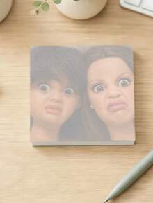 1pc/4pcs Cute Angry Face Self-Adhesive Sticky Notes, Square Memo Pad Suitable For School, Office, Daily Reminders, Diary, Girls Stationery Gift - one-size - View 5