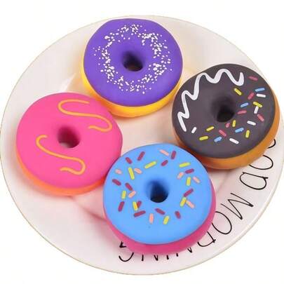 1 pieza Juguete antiestrés de donut realista y blando, TPR de recuperación lenta, accesorio de broma de comida divertida, regalo de cumpleaños, sorpresa de fiesta, antiestrés para aliviar la ansiedad para todos
