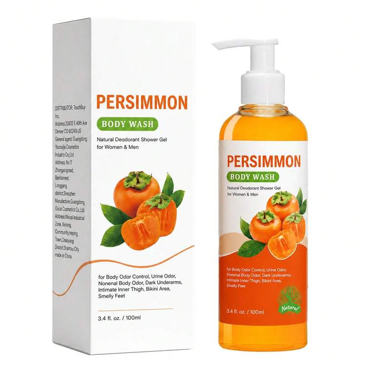 Persimmon Scented Body Wash, Long-Lasting Fragrance, Hydrating & Moisturizing, Gentle & Skin-Friendly, Leaves Skin Dewy & Silky, Contains Persimmon Extract, Fresh & Natural Scent, Rich Lather, Easy To Rinse, 100ml - Persimmon - View 9