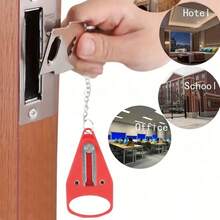 Double Protection Portable Door Lock Set, Travel Security Door Lock, Hotel, Apartment, Home And Travel Anti-Theft, No Installation Required - Lock - View 4