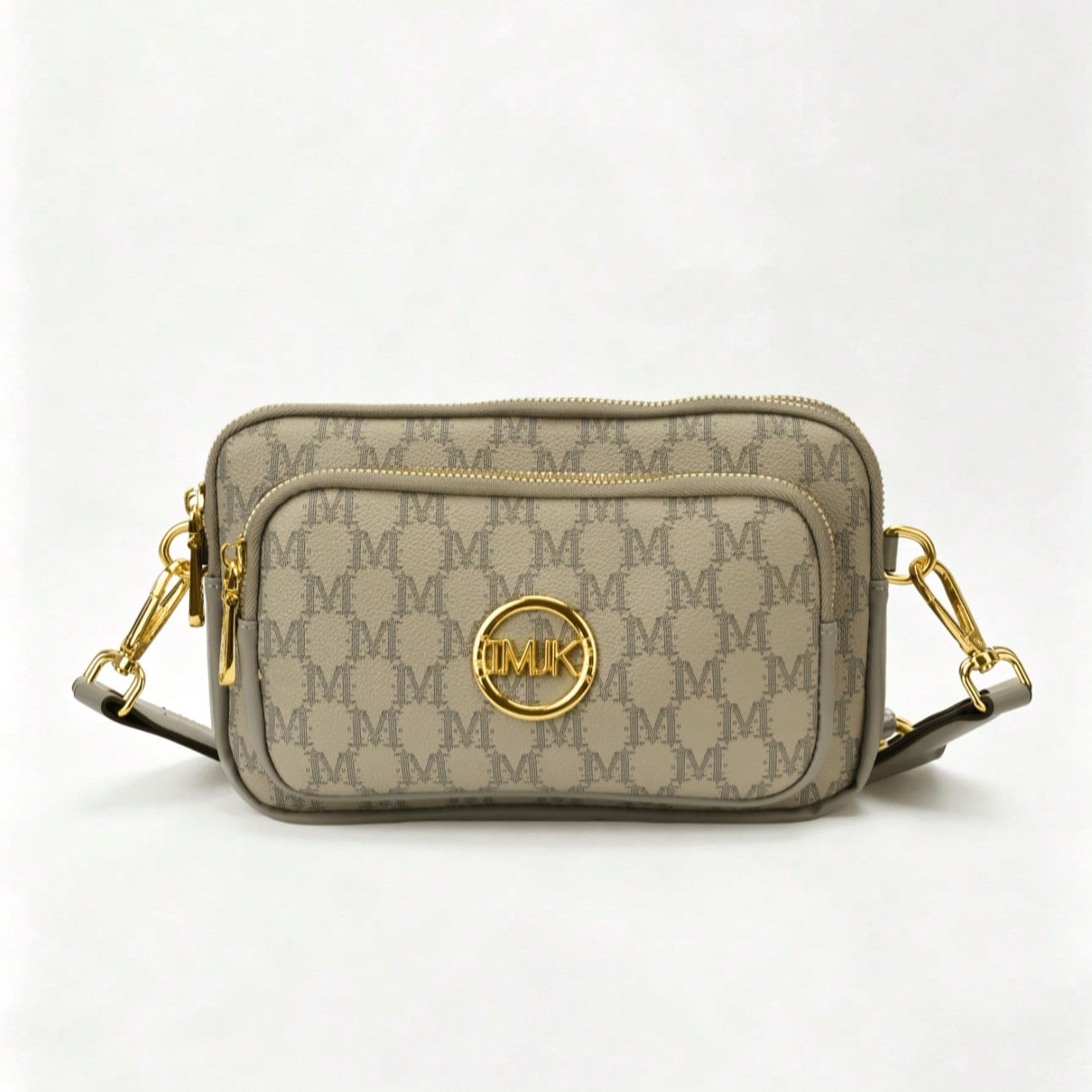 Women's Letter Print PU Camera Crossbody Bag, Metal Logo Multi-Zipper Pocket Daily Handbag, Large Capacity, Campus Backpack, University Campus