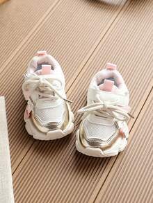 1 Pair New Boys' Sports Shoes, Spring/Autumn Baby Shoes, Children's Shoes With Soft Sole - Beige - View 3