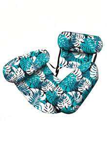1pc Leaf Design Floating Lounge Chair - Adult Inflatable Pool Chair, Portable Summer Beach Float, Suitable For Beach, Lake And Pool Party Pool Inflatable Float And Pool Raft Pool Supplies Pool Accessories - Multicolor - View 10